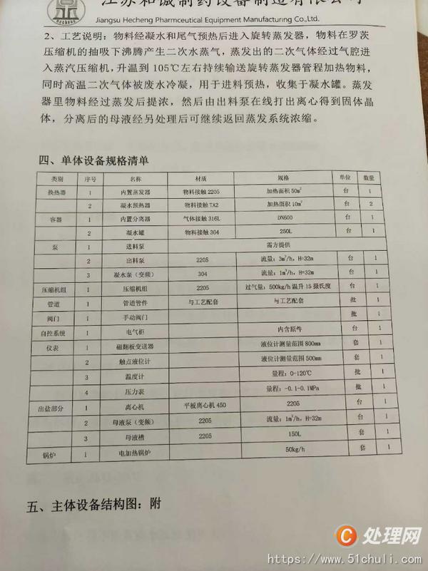 二手MVR蒸發(fā)器