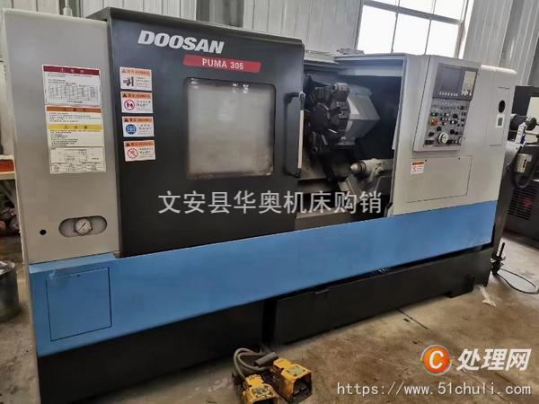 出售二手斗山PUMA305数控斜身车加工长度650