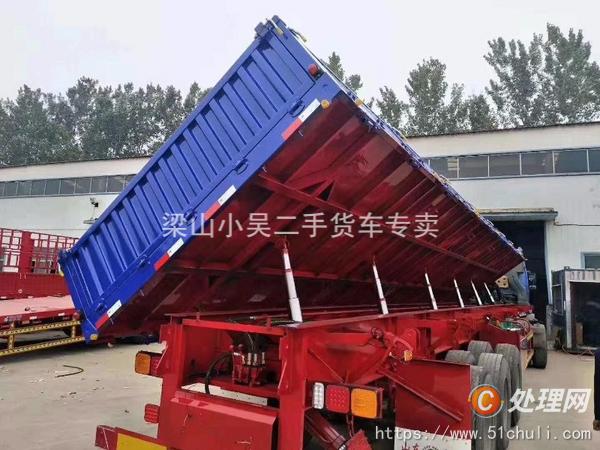 出售厂商订做全新高栏标箱后翻侧翻购机板各种半挂车,以旧换新