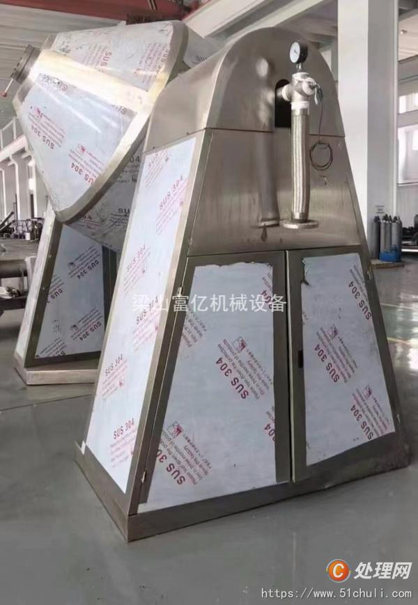 出售二手不锈钢双锥干燥机 二手2000L搪瓷真空双锥干燥机