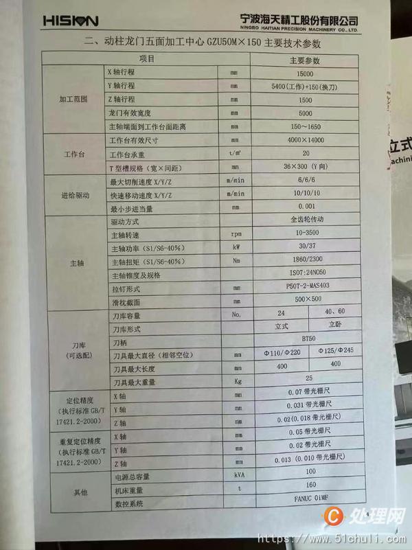 二手龍門鏜銑床