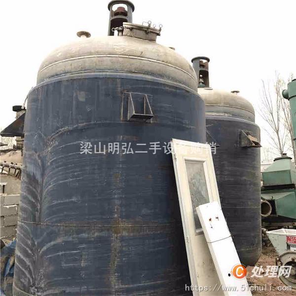 出售二手搪瓷反应罐 二手不锈钢反应釜 10立方高压不锈钢反应设施