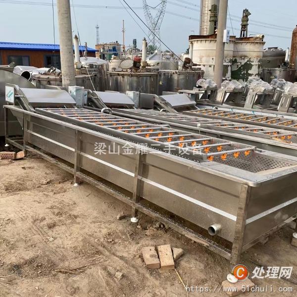 出售二手气泡冻肉解冻池 卤煮线 预煮机 鸡爪鸭脖清洗加工设施 清洗机