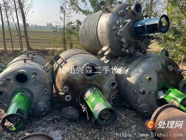 二手3方5方6方7方8方10方不锈钢反应釜,内外盘管,现货供应