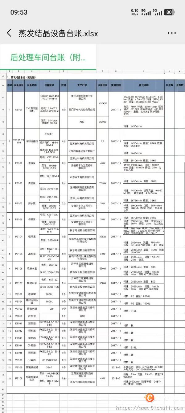 二手MVR蒸發(fā)器
