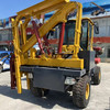 轉(zhuǎn)讓裝載機(jī)全員性打樁機(jī) 新型小四輪輪式公路護(hù)欄打樁機(jī)
